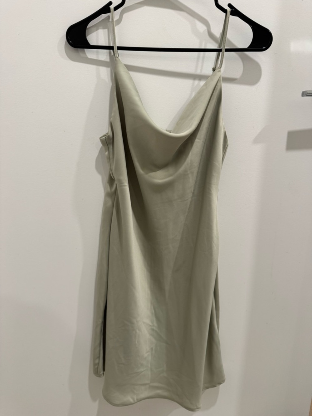 Urban Outfitters Sage Green Cowl-Neck Slip Mini Dress